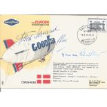 Zeppelin aces Hans von Schiller LZ130 and Albert Sammt LZ130 signed 1974 Europa Airship cover.