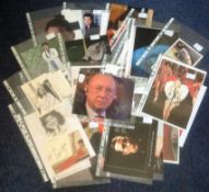 Assorted TV/film collection. 30+ items. Mainly 10x8 colour photos. Some of names included are Hayley