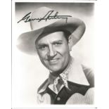 Gene Autry signed 10x8 black and white photo from the David Gest collection. Good Condition. All