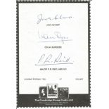 WW2 Colditz escaper Pat Reid, Colin Burgess and Jack Champ signed bookplate. Champ and Burgess