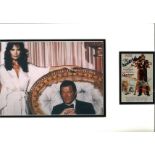 Octopussy 12x21 Mounted Photo Display With Signed Postcard Signed By Roger Moore & Maud Adams.