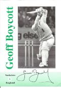 Geoff Boycott signed to front and inside of Cricket promo 4 page flyer. Good Condition. All