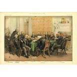The Cabinet Council 27/11/1883, Subject The Gladstone Cabinet , Vanity Fair print, These prints were