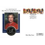 Her Majesty Queen Elizabeth II 70th birthday PNC coin cover. Numbered 03471 Guernsey 21/4/1996