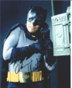 Adam West as Batman signed 10 x 8 colour photo. Good Condition. All autographs are genuine hand