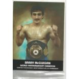 Boxing Barry Mcguigan signed 7x5 colour photo. Good Condition. All autographs are genuine hand