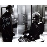 Doctor Who 8x10 inch photo scene signed by actor the late Peter Miles. Good Condition. All