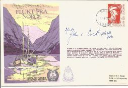 WW2 Tirpitz Raider Sqn Ldr John Cockshott signed Escape from Norway RAF Escaping Society cover. Good