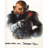 Doctor Who 8x10 photo signed by actor Christopher Ryan as General Staal. Good Condition. All