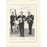 Karl Denver Trio Signed Vintage 1960s Programme Picture By Karl Denver, Gerry Cottrell & Kevin