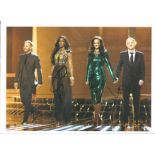 X Factor Judges signed 12x10 colour photo signed by X factor judges Kelly Rowland and Louis Walsh