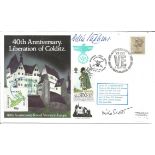 WW2 Colditz Lt Cdr Billie Stephens and Lt M Scott signed 1985, 40th ann Liberation of Colditz cover.