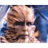 Doctor Who 8x10 photo signed by actor Christopher Ryan as Lord Kiv. Good Condition. All autographs