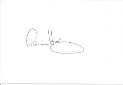 Gavin Hastings OBE signed card approx 7 x 5 inches. Andrew Gavin Hastings 3/1/1962 is a former