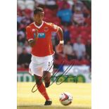 Football Tom Ince 12x8 signed colour photo pictured in action for Blackpool F. C. Good Condition.