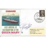 Cptn John Treasure Jones signed Cunard cover. Good Condition. All autographed items are genuine hand