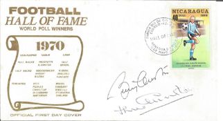 Bobby and Jackie Charlton signed Football Hall of Fame FDC. Good Condition. All autographed items