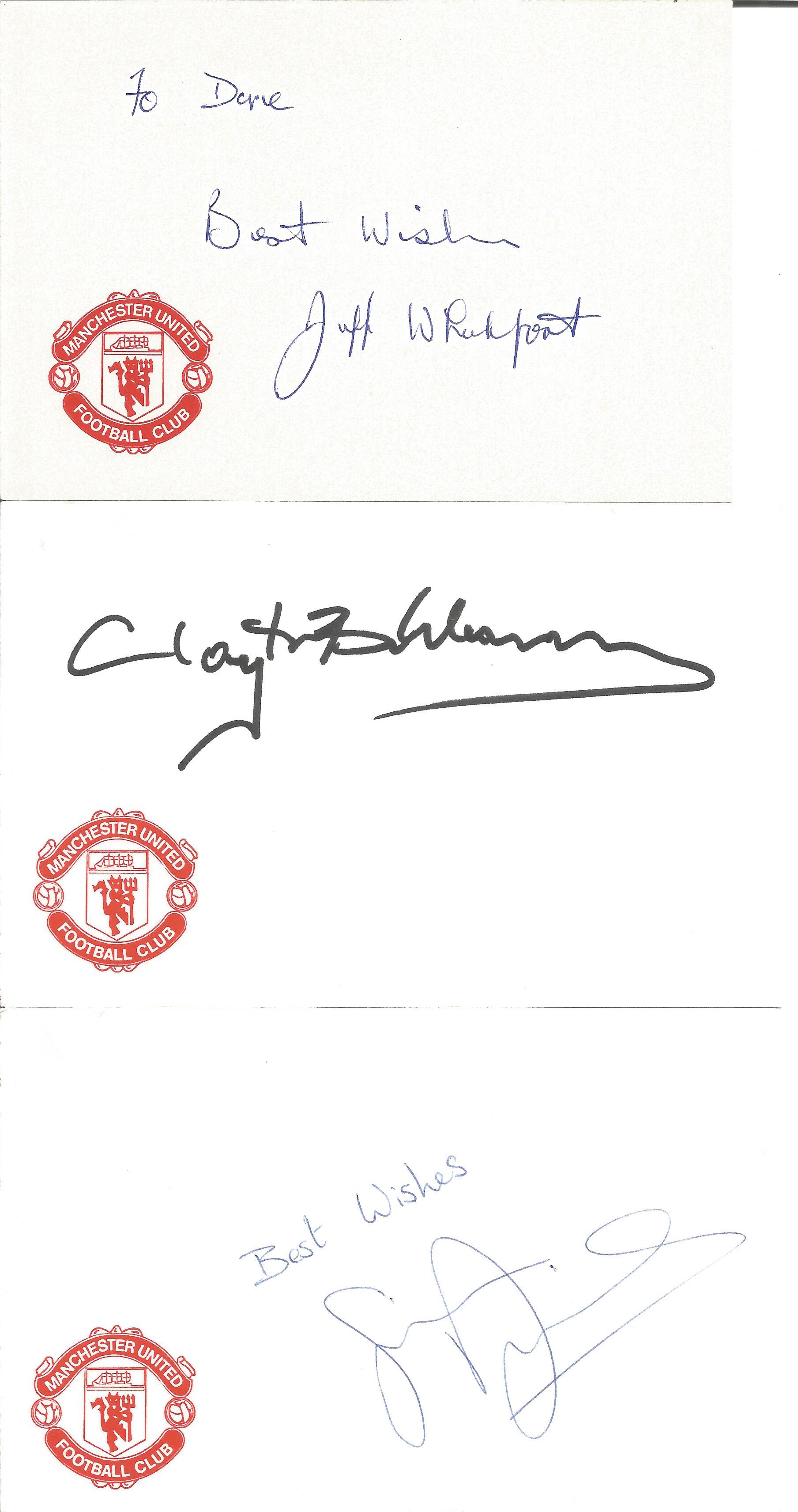 Man Utd signed collection. 19 items. Mainly signed cards. Includes Haydock, Hill, Greenhoff, May, - Image 4 of 5