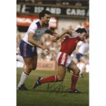 Football Mickey Thomas 12x8 signed colour photo pictured in action for Wales against England. Good