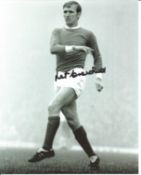 Football Pat Crerand signed 10x8 black and white photo pictured while playing for Manchester United.