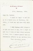 Evelyn Baring 1st Earl of Cromer typed signed letter 1908 to Noel Buxton. TV Film autograph. Good
