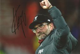 Jurgen Klopp signed 12x8 colour photo. Good Condition. All autographed items are genuine hand signed