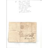 Postal History. Pre stamp cover 16/7/1819 London to Wellington Somerset. Good Condition. All