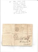 Postal History. Pre stamp cover 16/7/1819 London to Wellington Somerset. Good Condition. All