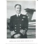 WW2 legendary pilot Capt Eric Winkle Brown DSC AFC signed 8 x 6 b/w photo in uniform, slightly