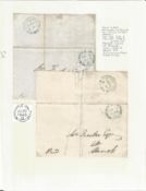 Postal History. 1849 and 1848 Newcastle to Alnwick. Good Condition. All autographed items are