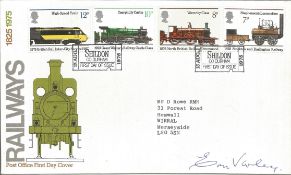 Eric Varley signed Railways FDC. Good Condition. All autographed items are genuine hand signed and