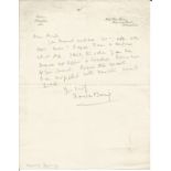 Maurice Baring (man of letters) ALS. Good Condition. All autographed items are genuine hand signed