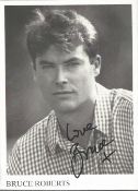 Bruce Roberts signed 8x6 black and white photo. American singer and songwriter. Good Condition.