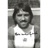 Football Bob Latchford 12x8 signed black and white photo pictured during his time with Birmingham