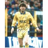 Football Ian Snodin 10x8 signed colour photo pictured in action for Everton. Good Condition. All