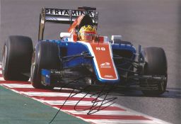 Kohei Hirate Formula One Motor Racing driver signed 12 x 8 colour action photo. Good Condition.