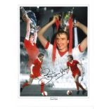 Football Phil Thompson signed 16x12 colour enhanced montage photo pictured in action for Liverpool