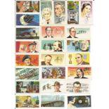 Brooke Bond card collection over 90 cards includes iconic famous people through the decades,