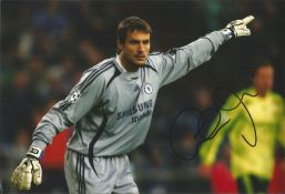 Football Carlo Cudicini signed 12x8 colour photo pictured in action for Chelsea F. C. Good