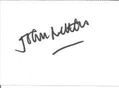 John Nettles signed white card. Good Condition. All autographed items are genuine hand signed and