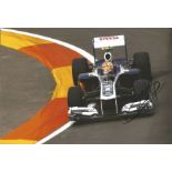 Motor Racing Pastor Maldonado signed 12x8 colour photo pictured driving for Williams in Formula