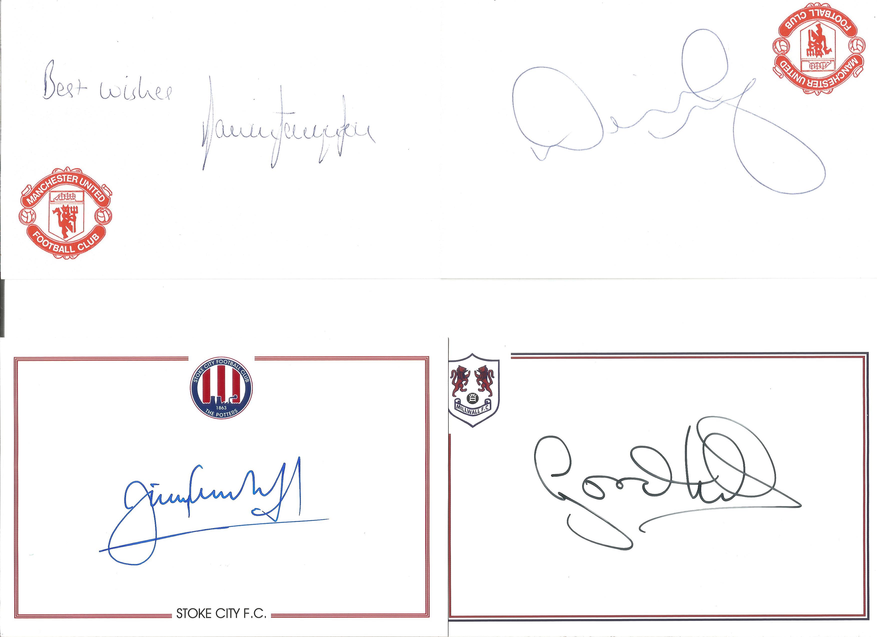 Man Utd signed collection. 19 items. Mainly signed cards. Includes Haydock, Hill, Greenhoff, May, - Image 2 of 5