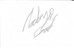 Mackenzie Crook signed white card. Good Condition. All autographed items are genuine hand signed and