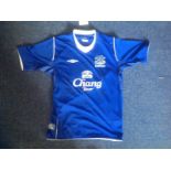Football Everton Legends multi signed shirt 6 signatures from Goodison legends includes Ray