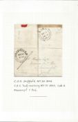 Postal History. CDS Driffield MY30 1843. CDS York receiving MY31 1843 Code A Manuscript 1 paid. Good