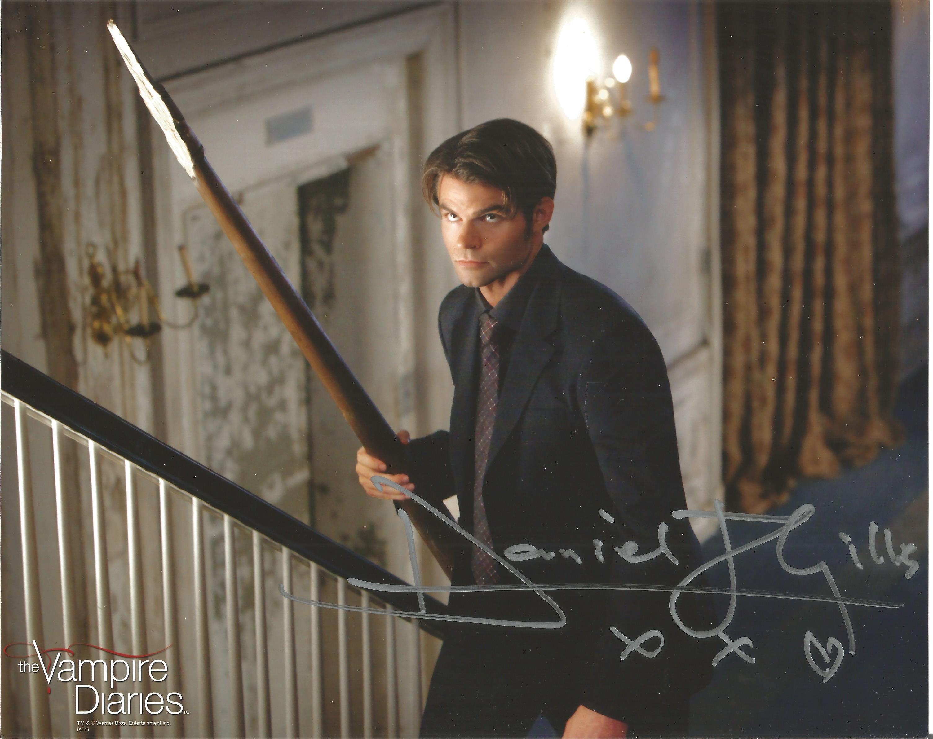 Daniel Gillies signed 10x8 colour photo from Vampire Diaries. Good Condition. All autographed