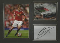Football Adnan Januzaj 12x10 mounted signature piece includes two colour photos during his time with