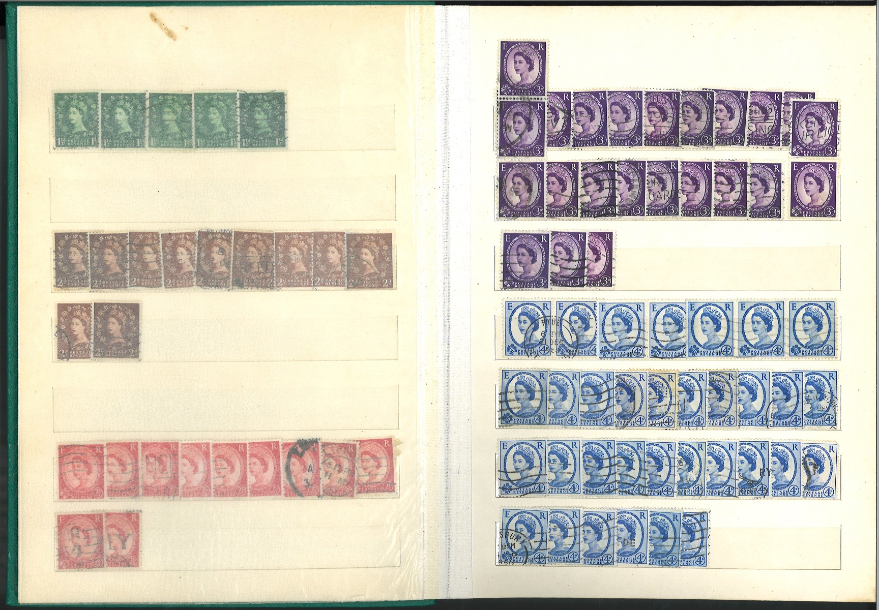 GB stamp collection in stockbook. Some duplication. Includes QEII defs 1950's, QEII high value