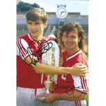 Alan Smith and Anders Limpar Arsenal Signed 12 x 8 inch football photo. Good Condition. All