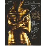 Multi-signed James Bond Goldfinger 10x8 photo. Signed by 5 including Caroline Munro, Martine